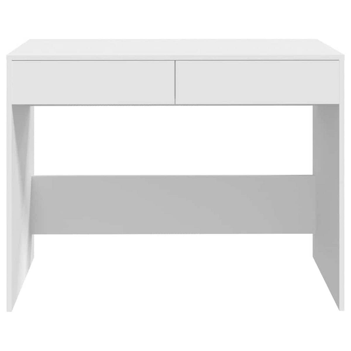 SCHREIBTISCH Weiss 101/50/76,5 Cm Holzwerkstoff - Weiß, Holzwerkstoff (101/50/76.5cm) - vidaXL