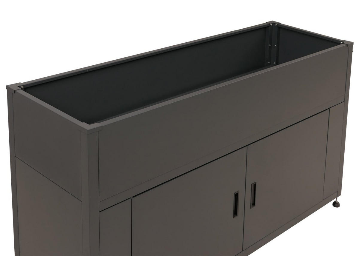 HOCHBEET 91x161x51cm Anthrazit - Anthrazit, Metall (161/91/51cm) - PROREGAL