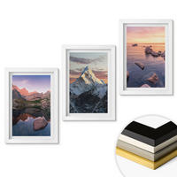 WANDBILDER 3er-Set - 20x30 cm Weißer Rahmen - Berglandschaften im Hintergrund - Weiß, Kunststoff (20/30cm) - ArtPrintCave