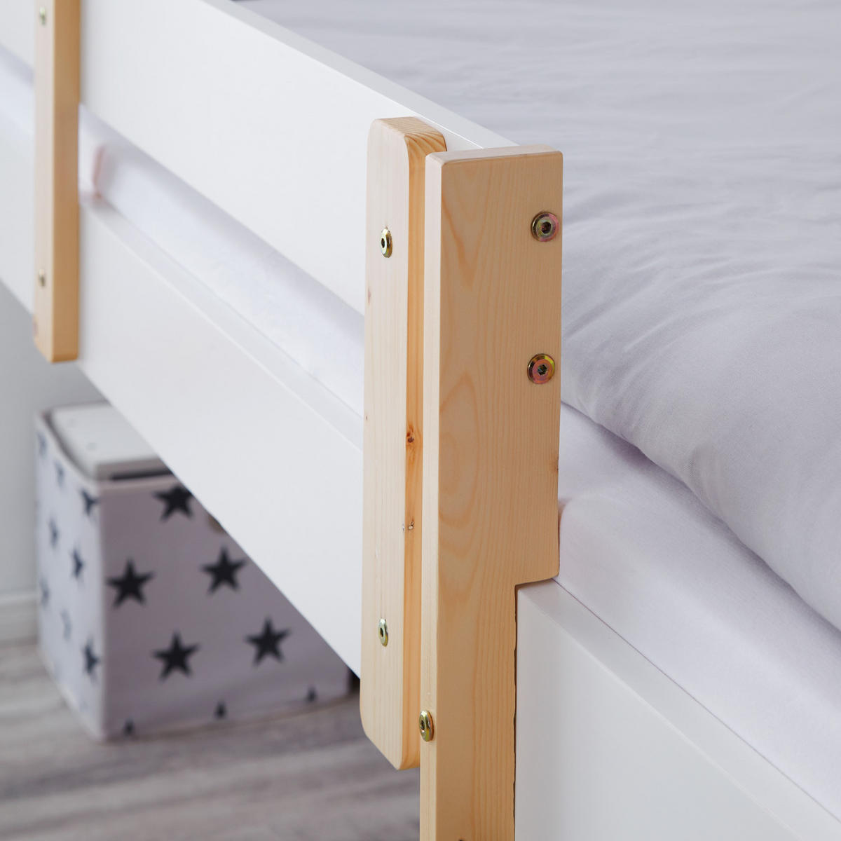 HOCHBETT 90/200 cm mit Lattenrost - Weiß, Holz - Homestyle4u
