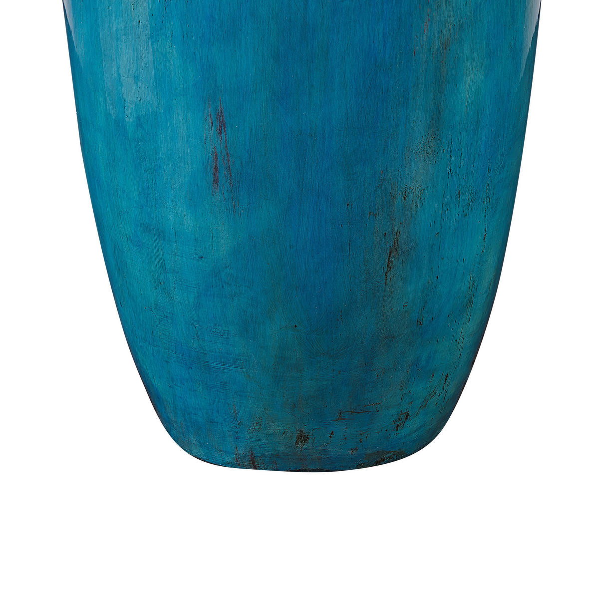 DEKOVASE Terrakotta blau Miletus - Blau, Stein (42cm) - Beliani