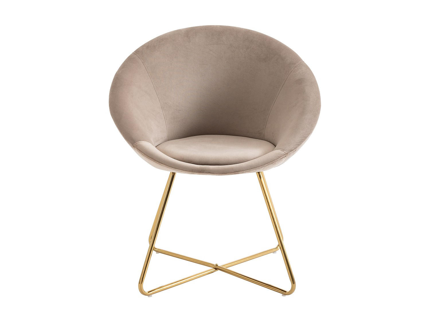 STUHL - 1 Person - Samt, Stoff - Beige - BURBAN - Beige, Textil (70/83/57.5cm) - Vente-Unique