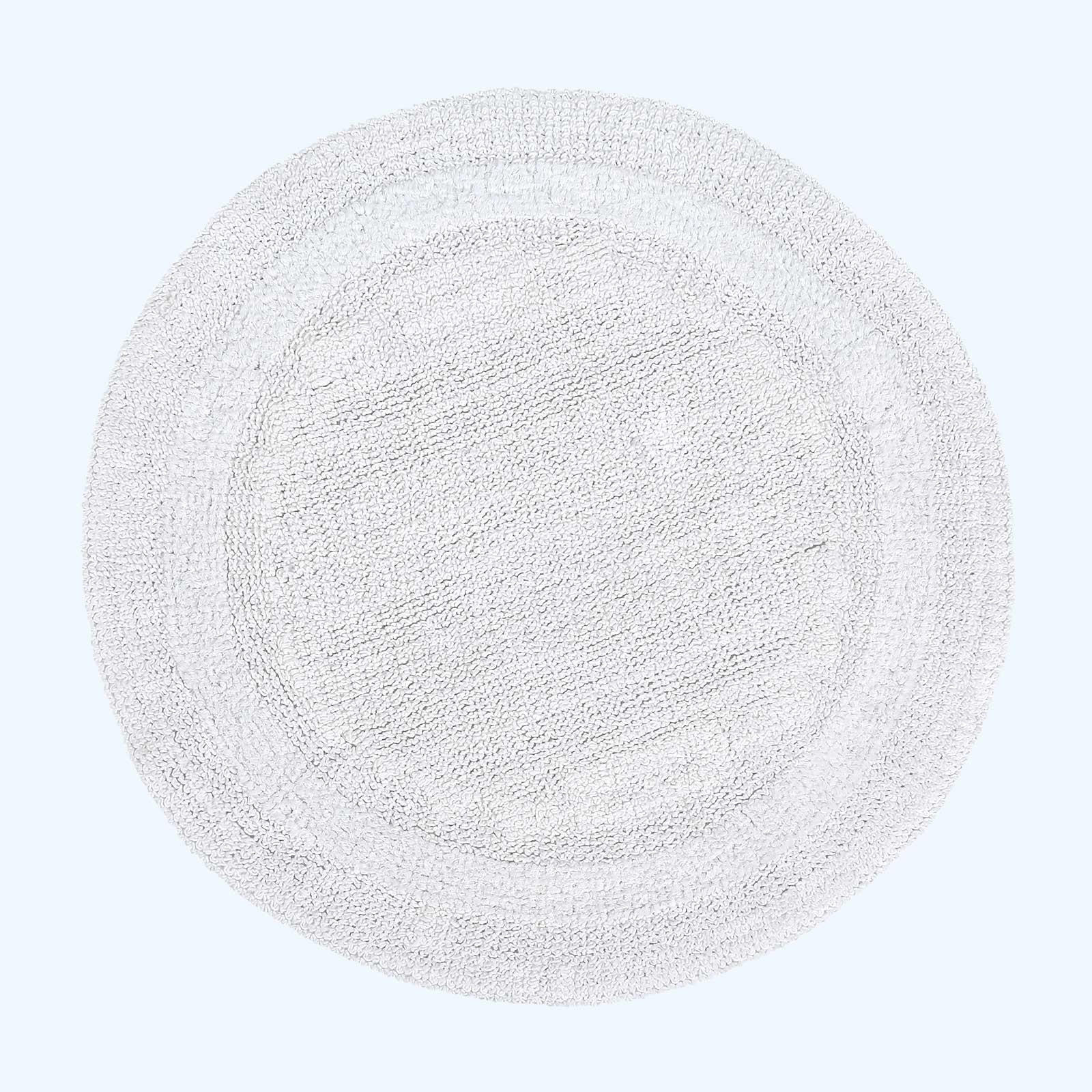 BADEMATTE 80 cm rund, 100% Baumwolle, wendbar - Weiß, Textil (80/80cm) - Homescapes
