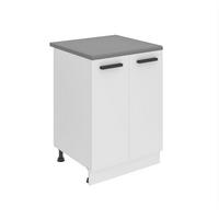 KÜCHENUNTERSCHRANK 60 cm SD2, mit Arbeitsplatte, mit 2 Türen, Weiß matt - Weiß, Holz (60/85/51.6cm) - B BELINI GROUP