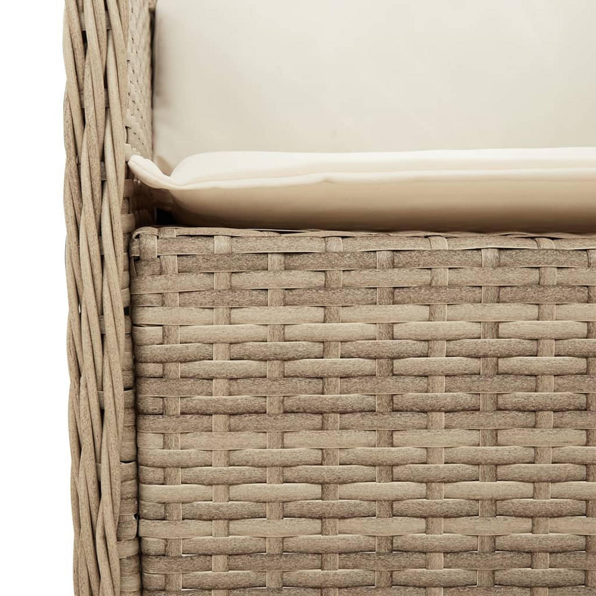 GARTENSTÜHLE Mit Kissen 2 Stk. Beige Poly Rattan - Beige, Kunststoff (67/86/58.5cm) - vidaXL