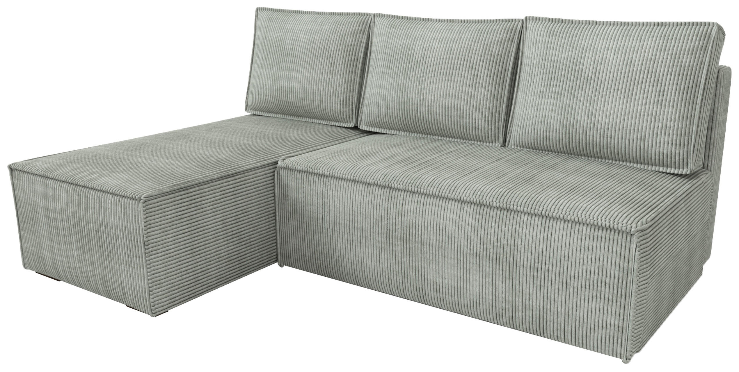 ECKSOFA Hector mit Schlaffunktion Grau Cord - Grau, Textil (200/141cm) - Bromarkt