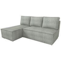 ECKSOFA Hector mit Schlaffunktion Grau Cord - Grau, Textil (200/141cm) - Bromarkt