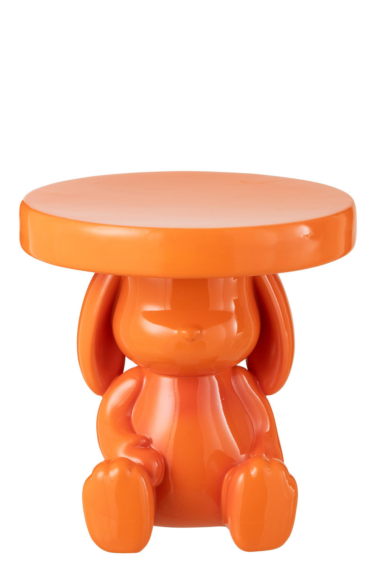BEISTELLTISCH BÄR - Orange, Glas/Naturmaterialien (35/35/35cm) - J-Line