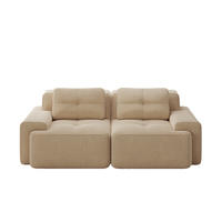 SOFA modular Cord Beige 2-tlg. - Beige, Kunststoff (104/69/204cm) - Meubliv
