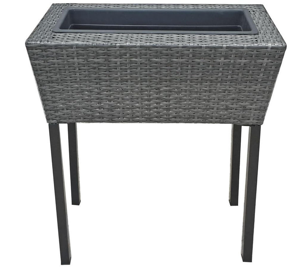 HOCHBEET Bologn 2er Set Dunkelgrau Metall-Hochbeet für Garten - Dunkelgrau, Kunststoff (30/72/60cm) - DELUKE