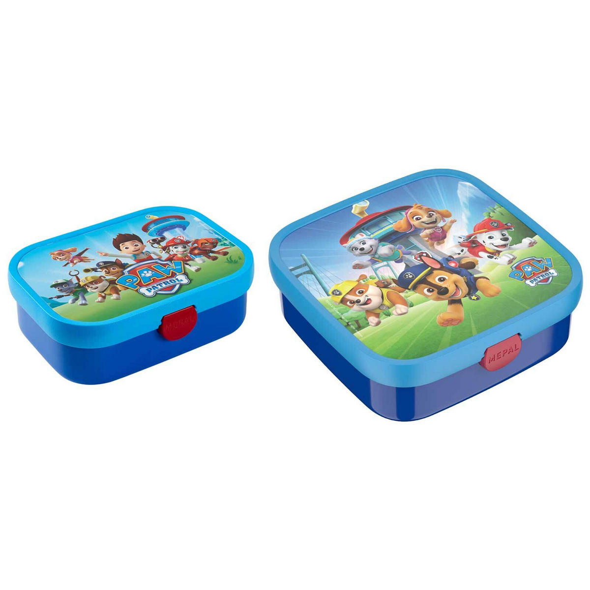 BROTDOSEN-SET Campus (2025) Paw Patrol Pups 2er Set - Blau/Hellblau, Kunststoff (1/1/1cm) - Mepal