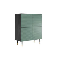 KOMMODE Imperio Pistazie, Für Das Wohnzimmer - Schwarz/Grün, Holzwerkstoff (90/108/42cm) - Bettso