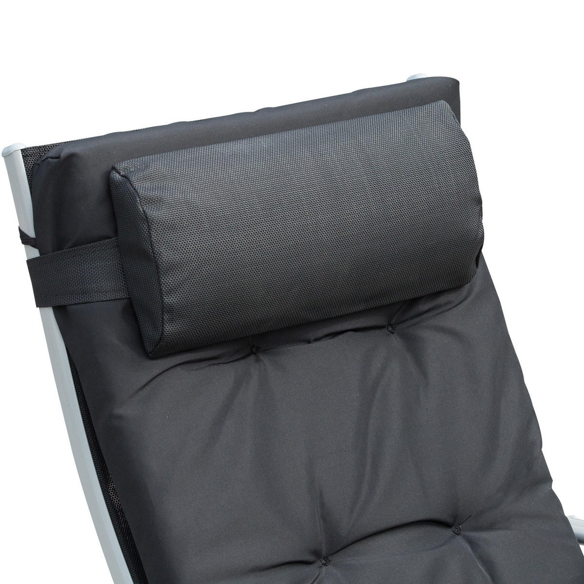 SONNENLIEGE DE-13549 7-fach verstellbar mit Matratze & Armlehnen Schwarz - Schwarz, Metall (63.5/100.5/137cm) - ComfortXL