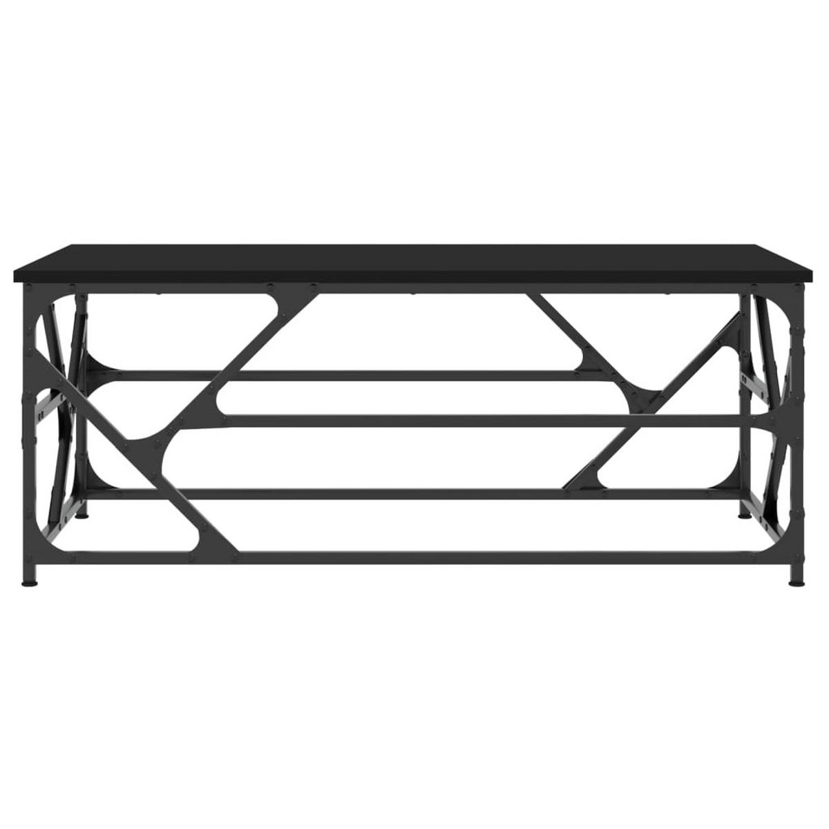 COUCHTISCH Schwarz 100x50x40 cm Holzwerkstoff - Schwarz, Holzwerkstoff (50/100/40cm) - furnicato