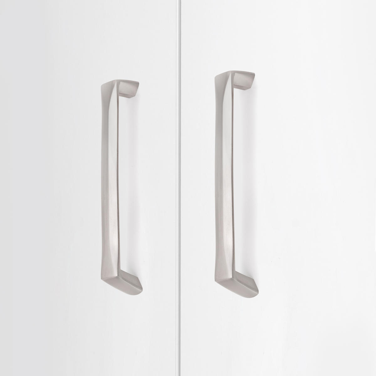 MÖBELGRIFFE Canton, L142mm, 128mm Achsenabstand, Zamak, Nickel satiniert 10er-set - Silberfarben, Kunststoff (1.4/3/14.15cm) - EMUCA
