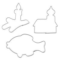 AUSSTECHFORMEN-SET Universal 3-teilig Silber - Silberfarben, Metall (5.2/1.5/7cm) - Orion 