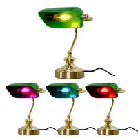 LED SCHREIBTISCHLAMPE Antique Grün Acrylschirm - Grün, Metall (19/16.5/25cm) - Globo Lighting