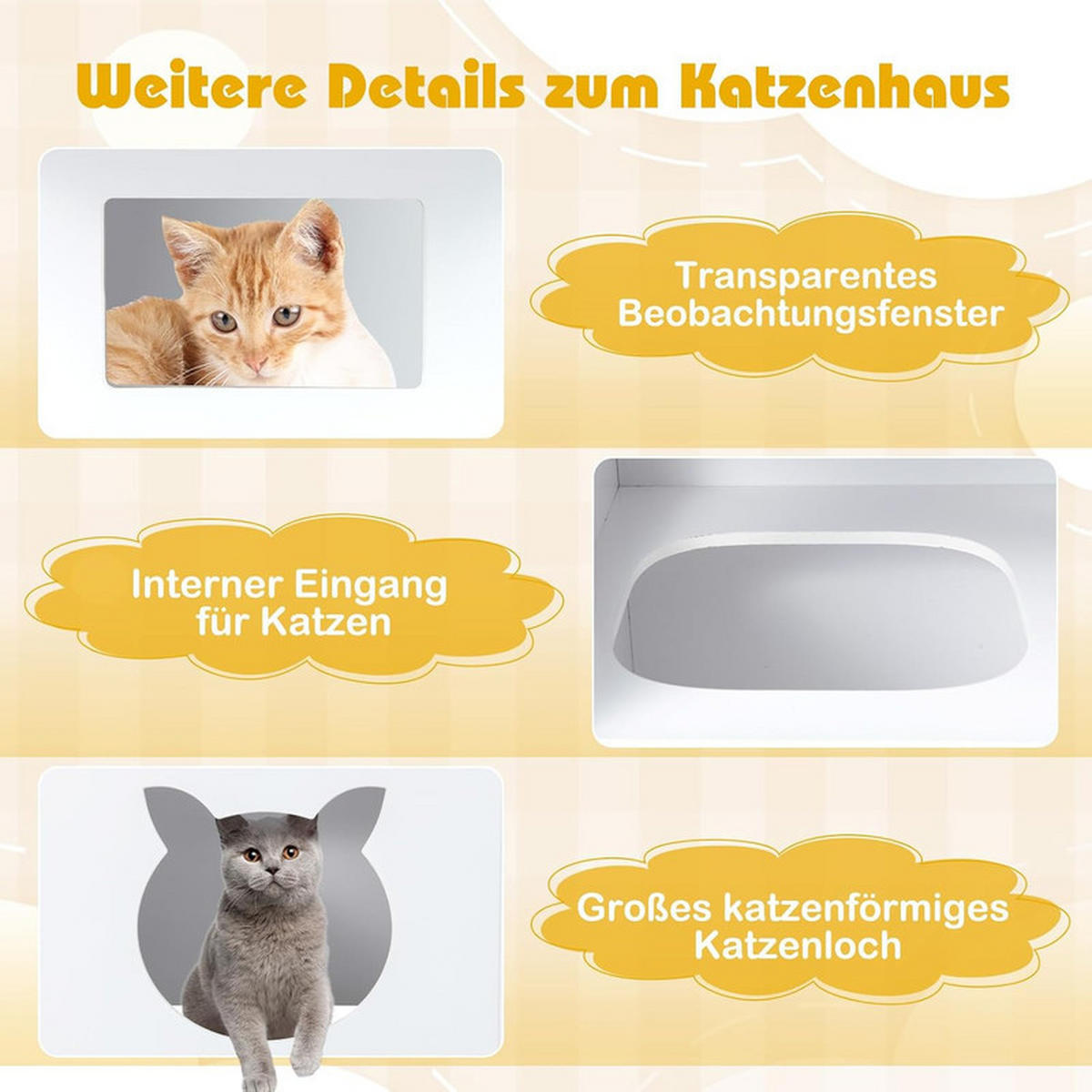 KINDERTISCH mit stuhl weiß(3-tlg) - Weiß, Holzwerkstoff (80/59/52cm) - COSTWAY