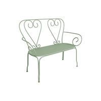 GARTENBANK - 2 -Sitzer - Metall - mandelgrün, grün - GUERMANTES - Grün, Metall (103/92/47cm) - Vente-Unique