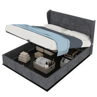 POLSTERBETT 140x200 cm Stauraum hydraulisch grau - Grau, Textil (140/200cm) - LEBENLANG