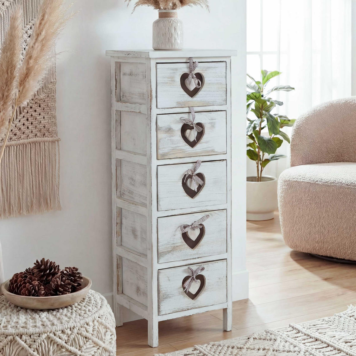 KOMMODE Weiß - Weiß, Holz (29/86/25cm) - MCW