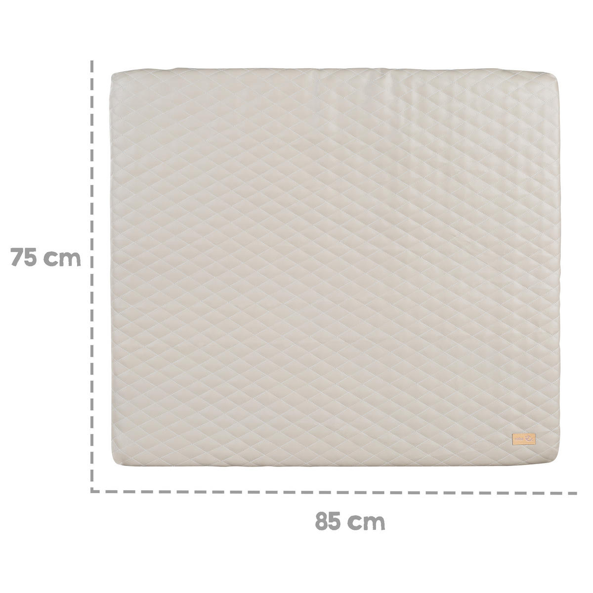 WICKELAUFLAGE Luxe Greyish gesteppt - Hellgrau, Textil (85/75cm) - Roba