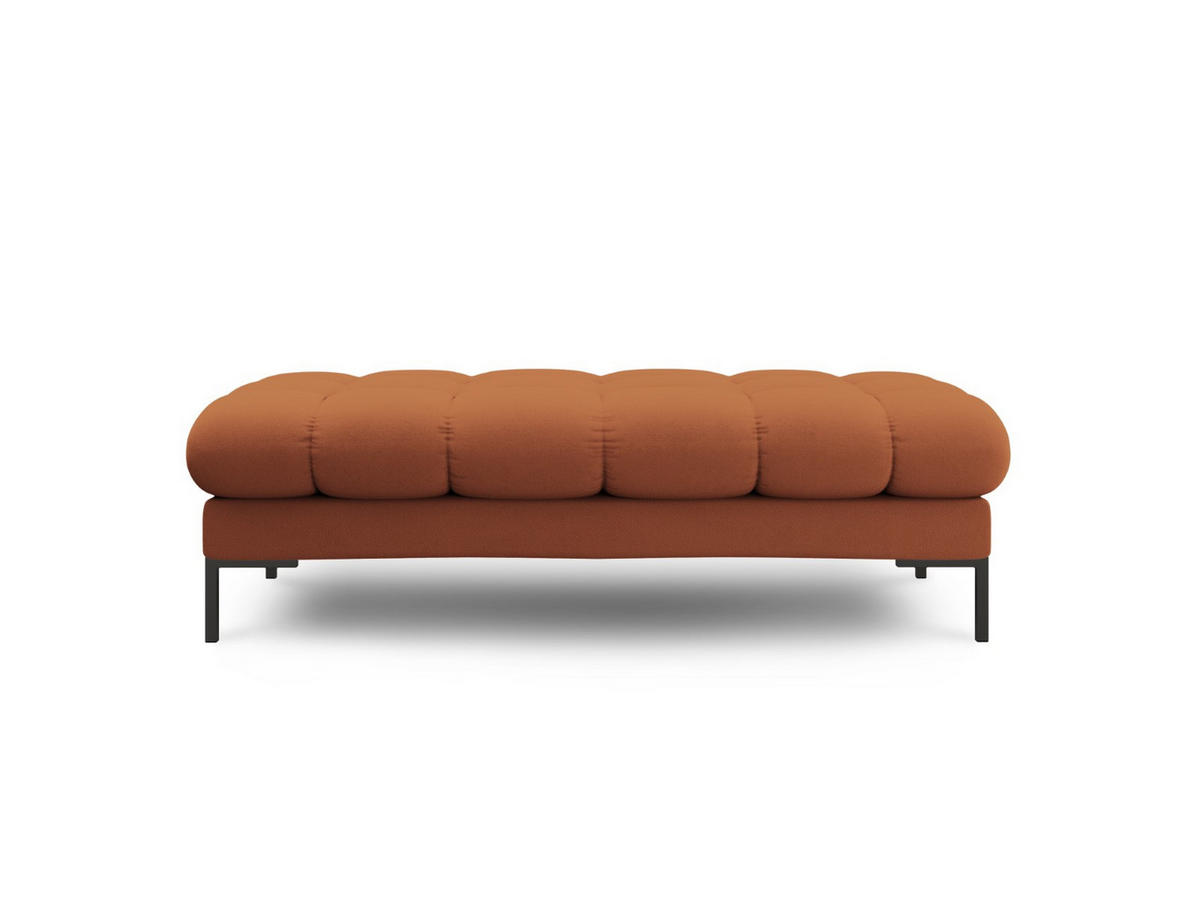 BANK Mamaia aus strukturiertem Stoff ziegelstein 2 Sitzplätze - Braun, Textil (133/41/62cm) - Micadoni