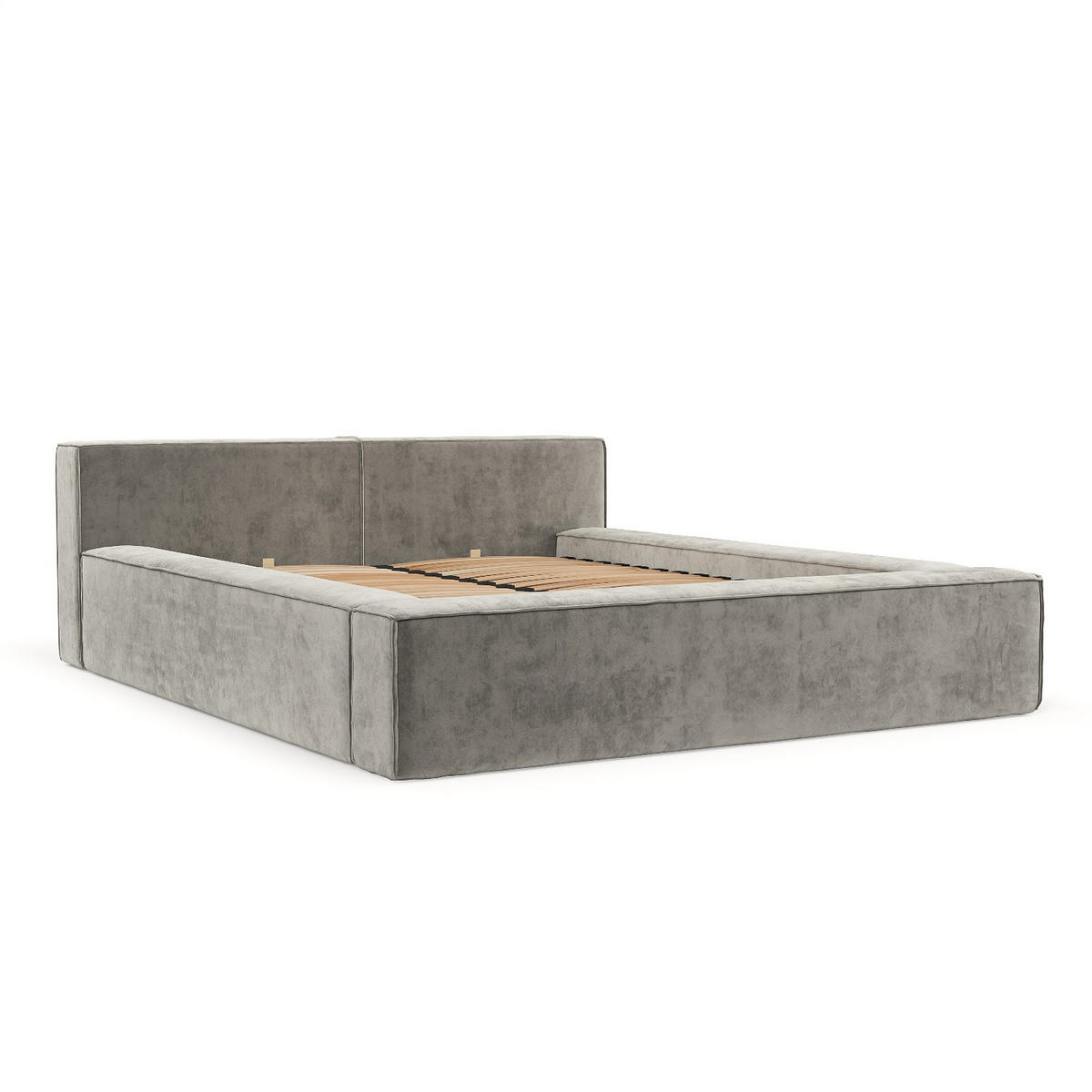 POLSTERBETT Casto mit Stauraum 160/200 cm Beige im Terra NW Stoff - Beige/Schwarz, Holz/Holzwerkstoff (160/200cm) - AltaBeds