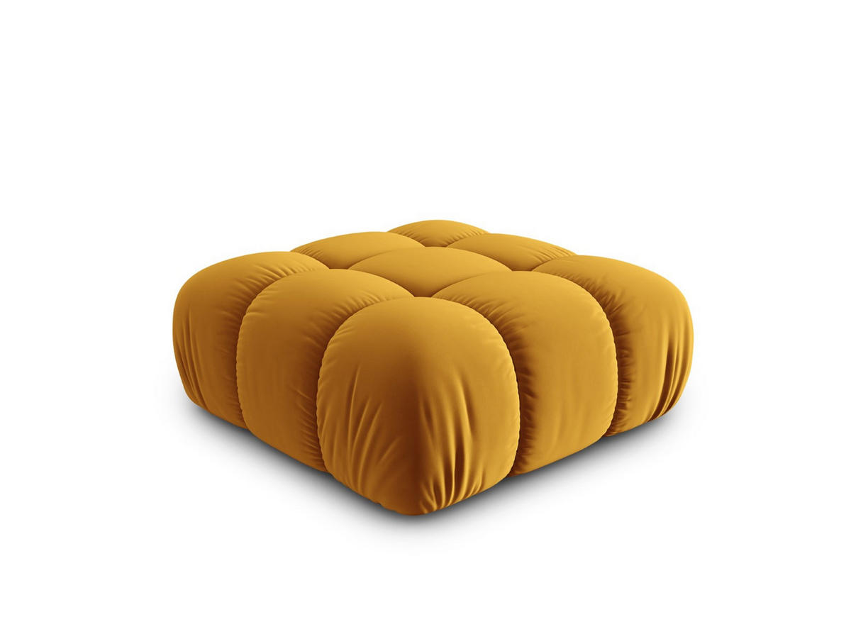 POUF Bellis aus Samt gelb - Gelb, Textil (94/39/94cm) - Micadoni