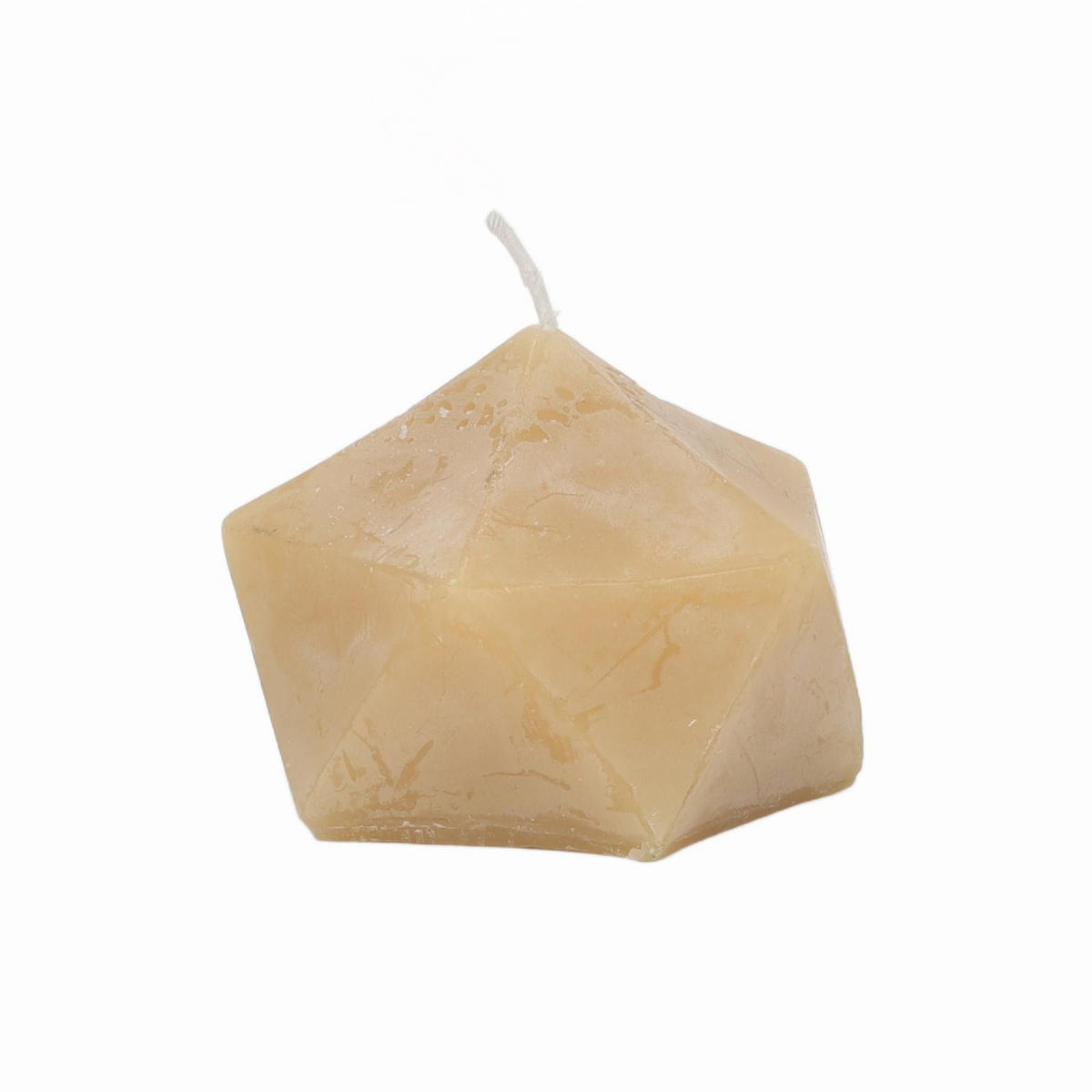 DEKO-KERZE Origami-Form Arty 7/7/5 cm - Beige, Paraffin (7/5/7cm) - Homea