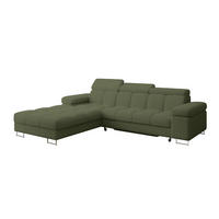 ECKSOFA mit Schlaffunktion Ottomane Links COMA L 271x203x79 Grün Bouclé - Smaragdgrün, Holzwerkstoff/Textil (271/203cm) - ALTDECOR