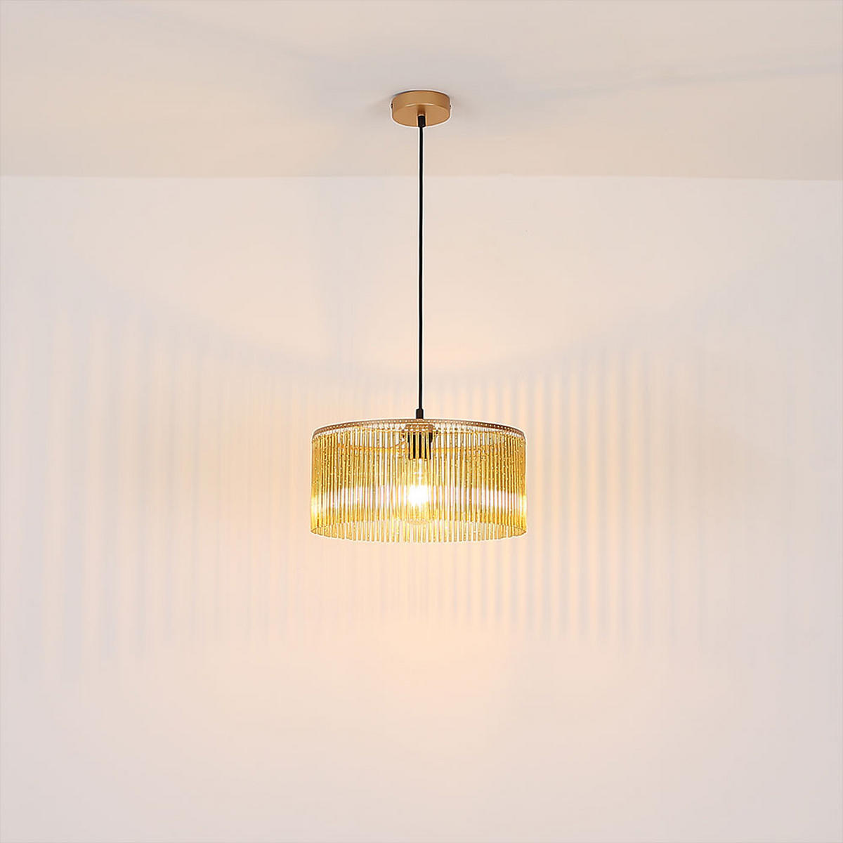 LED HÄNGELEUCHTE Leeds Gold - Goldfarben, Metall (35/35/135cm) - Nowa