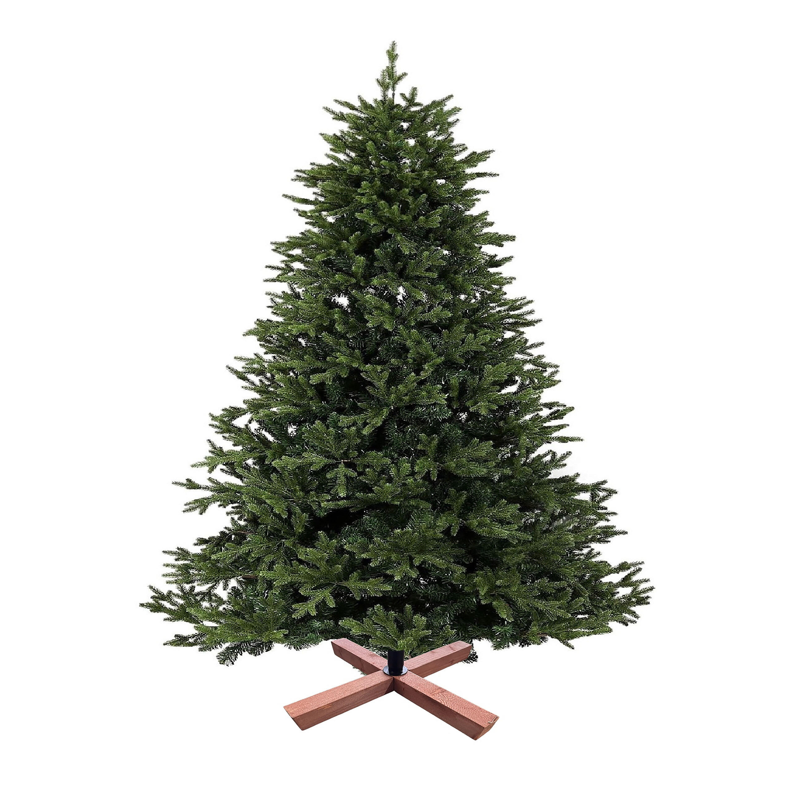 KUNST-WEIHNACHTSBAUM - Dunkelgrün, Holz/Kunststoff (150cm) - Relaxdays