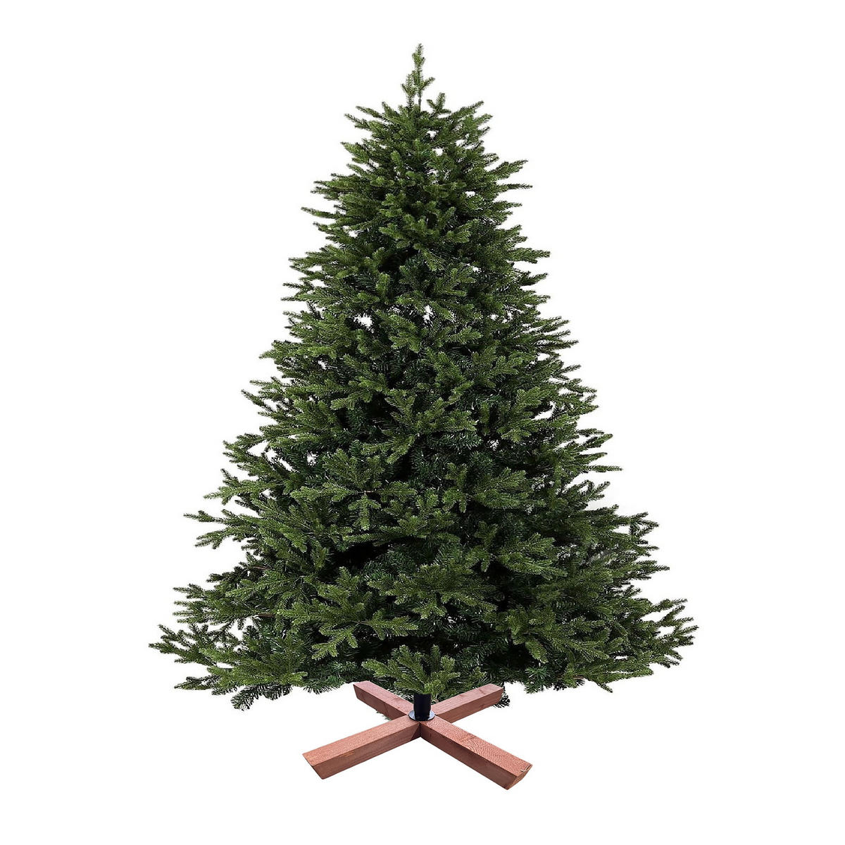 KUNST-WEIHNACHTSBAUM - Dunkelgrün, Holz/Kunststoff (240cm) - Relaxdays