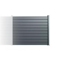 ZAUNVERLÄNGERUNGSSET 2 m VANO H. 150 cm, Aluminium, grau - Grau, Metall (200/156cm) - Casanoov