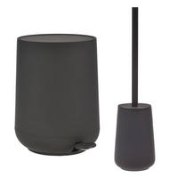 BAD ACCESSOIRES SET Nova ONE 2tlg. schwarz - Schwarz, Kunststoff (23/29/23cm) - Zone Denmark