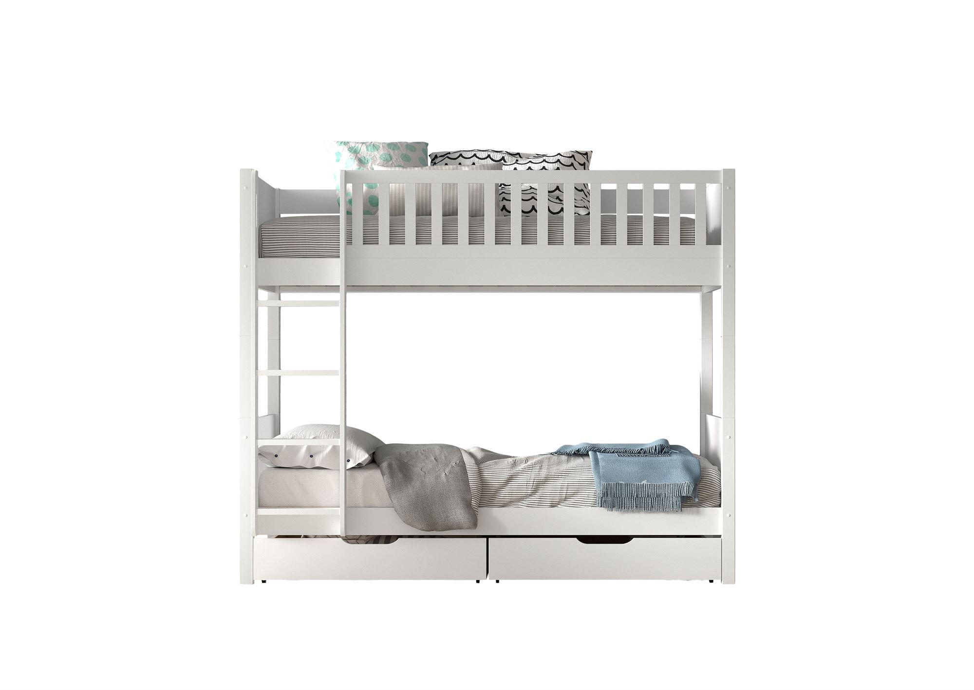 ETAGENBETT Karyl 208x175x105 aus Massivholz in Weiß - Weiß, Holz (90/200cm) - 58aufmkessel