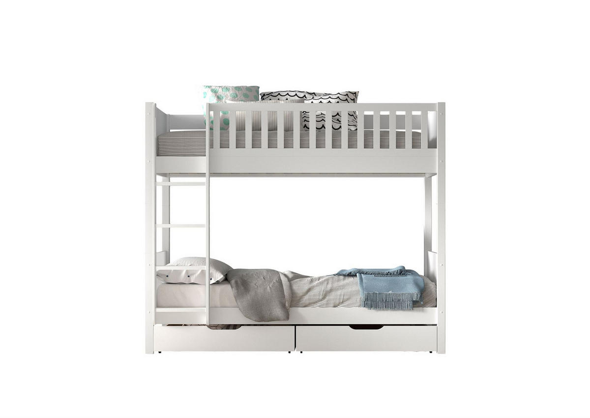 ETAGENBETT Karyl 208x175x105 aus Massivholz in Weiß - Weiß, Holz (90/200cm) - 58aufmkessel