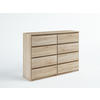 KOMMODE NUDO 138,5/101,5/39cm mit 8 Schubladen Türen Sonoma Eiche - Sonoma Eiche, Holzwerkstoff (138.5/101.5/39cm) - MASSENO