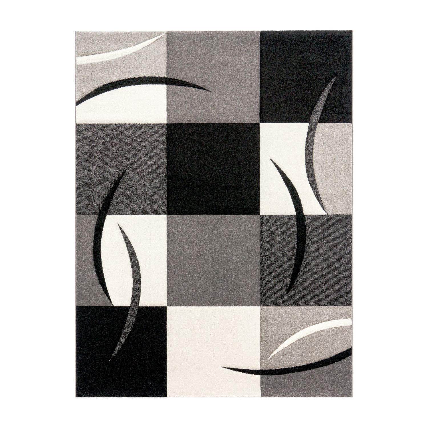 Paco Home Kurzflorteppich Schwarz 80x150 cm