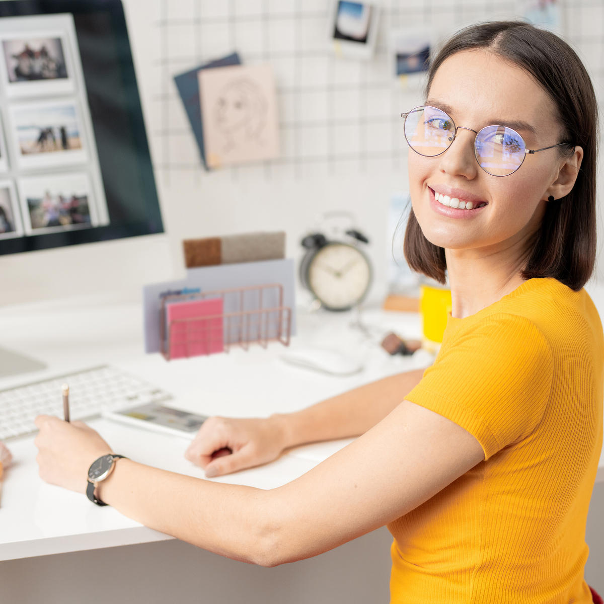 DRŽIAK na papiere - medená, kov (17.5/14/8cm) - Relaxdays
