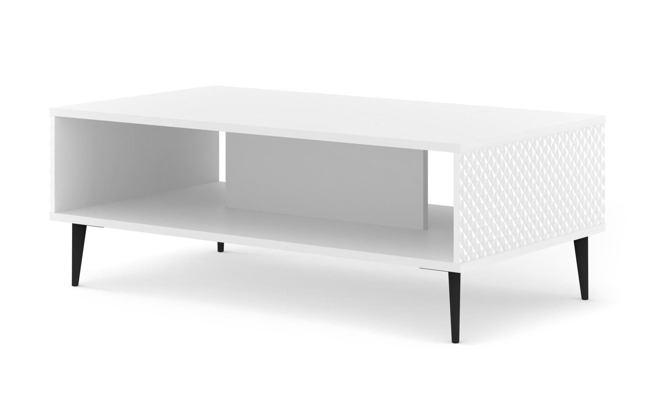 KONZOLOVÝ STOLÍK Biela, Biela lesklá, Čierna 90/43/60 - čierna/biela, kompozitné drevo (90/43/60cm) - RAUMHIRSCH FURNITURE