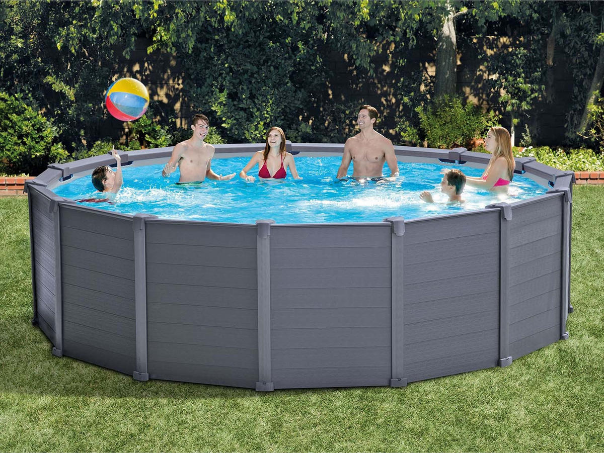POOL SET 478 x 124 cm, 11in1 - 26384 - Blau, Textil (478/124cm)