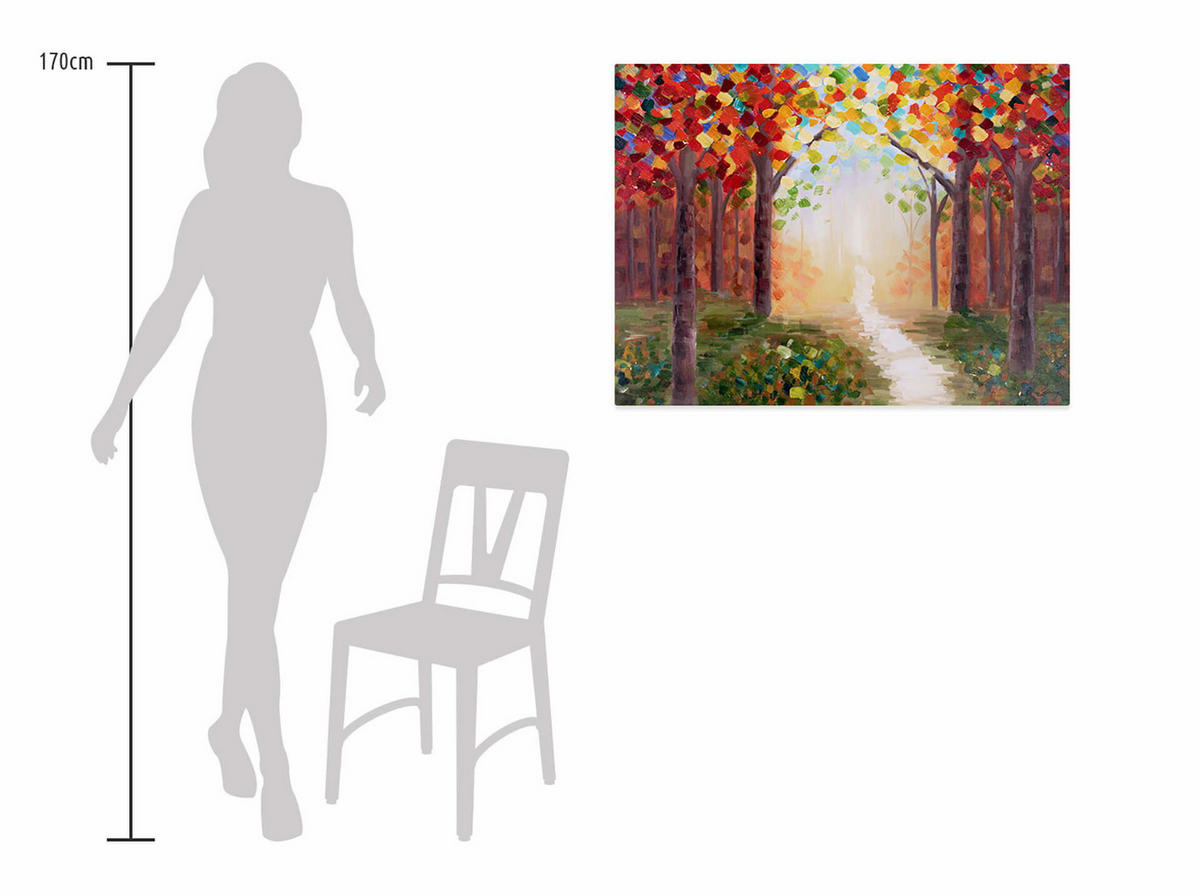 ACRYLBILD HANDGEMALT 100/75 cm - Multicolor, Holz/Textil (100/75cm) - KUNSTLOFT