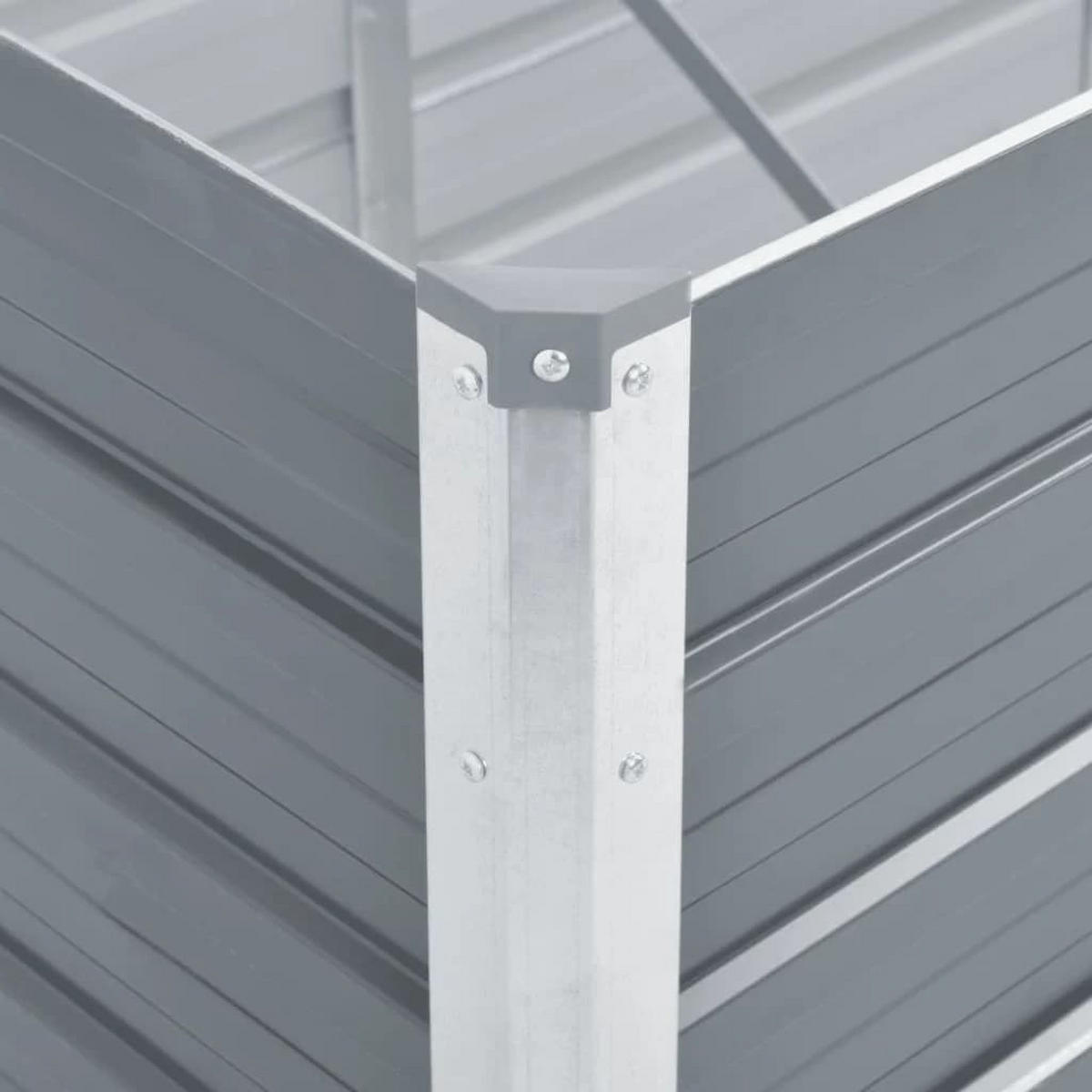 HOCHBEET 600/80/45 cm, aus Verzinkter Stahl, Grau - Grau, Metall (80/45/600cm) - vidaXL