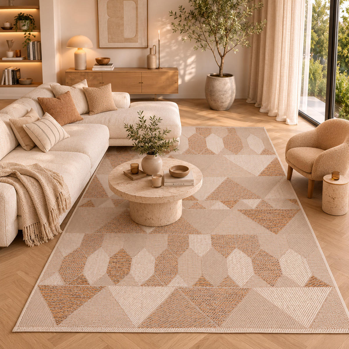 PANAMA IN- UND OUTDOOR TEPPICH - Taupe, Textil (160/235cm) - Pergamon