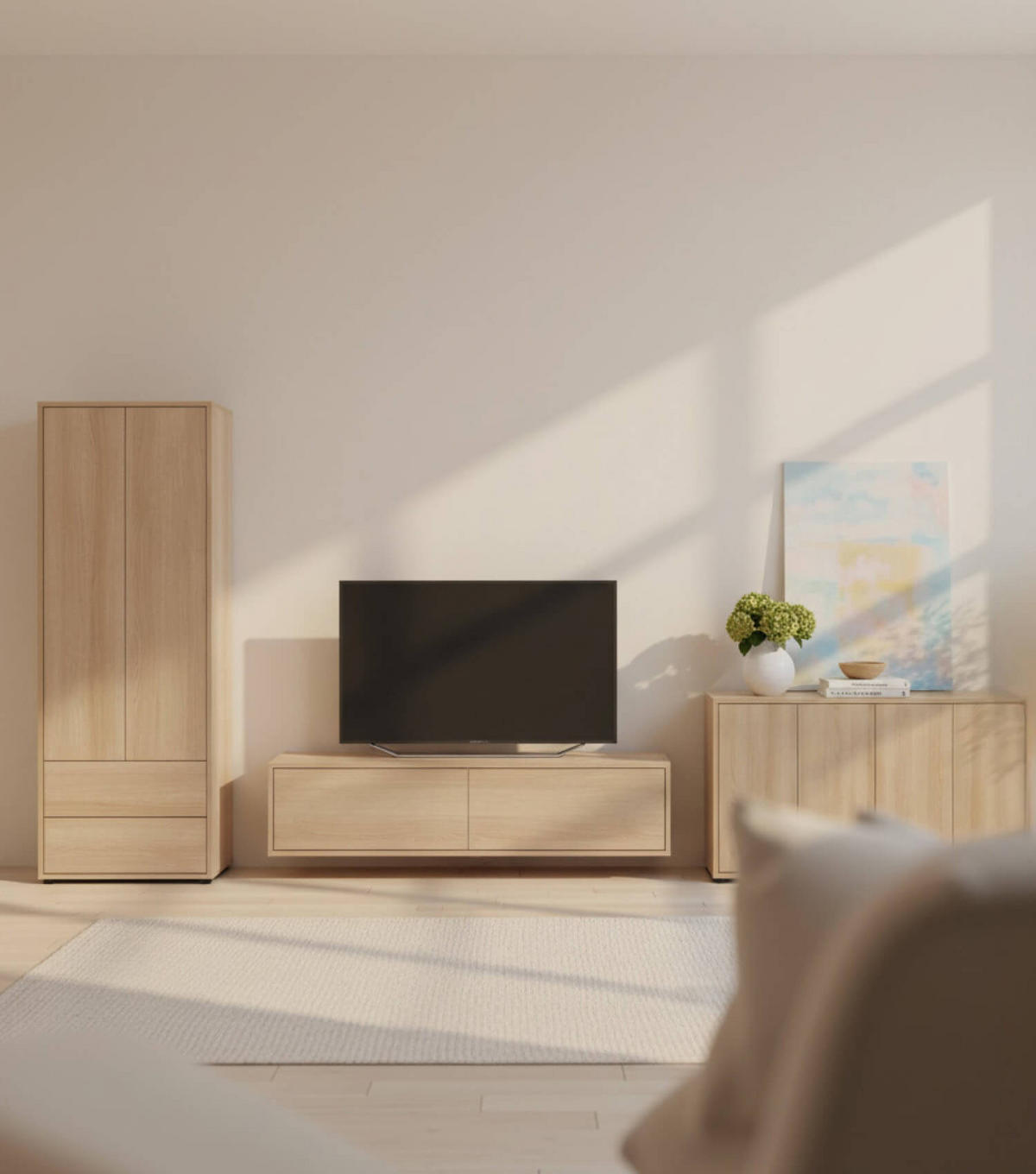 SIDEBOARD Die Horizontale - Braun, Holzwerkstoff (136/73/36cm) - Mokebo