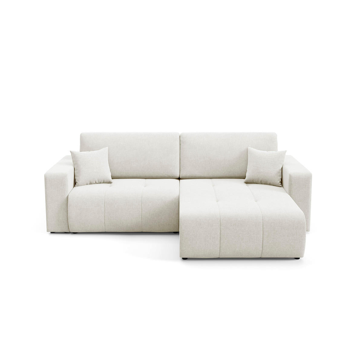 ECKSOFA Giulia 3 Sitzplätze Weiß - Weiß, Holz (244/149cm) - Petits-meubles