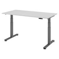SCHREIBTISCH elektrisch XDSM 80/160/72 cm in Grau/Graphitfarben - Graphitfarben/Grau, Holzwerkstoff (80/160/72cm) - bümö