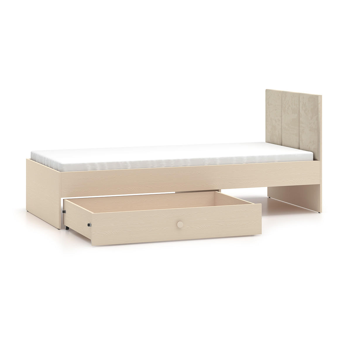 POSTEL 90/200 Alycia Béžová - efekt dřeva - hnědá, dřevo (90/200cm) - Petits-meubles